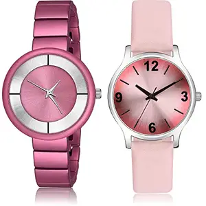 NEUTRON Heart Analog Pink Color Dial Women Watch - G634-GM352 (Pack of 2)