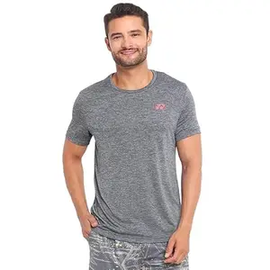 YONEX Men Polyester Athletic Fit T-Shirt 1445M Gunmetal-M