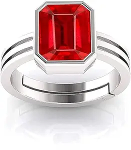 PARI SALES 7.25 Ratti Natural Certified Ruby (Manik/Manak/Mankiya) Fine Adjustable Panchdhatu Ring for Men & Women