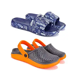 Bersache Chappal for Men | casual slippers Filp-Flops for Men (Pack of 2) Combo(RR)-1876-7033-6 (Multicolor)
