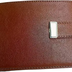 Young Arrow Casual Men Tan Genuine Leather Wallet (3 Card Slots)