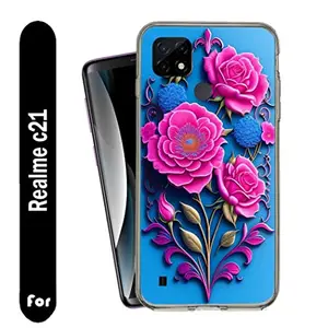 Generic Ambe Printed Soft Silicone Designer Pouch Mobile Back Cover for Realme C21 case and Covers | for Boys & Girls_105