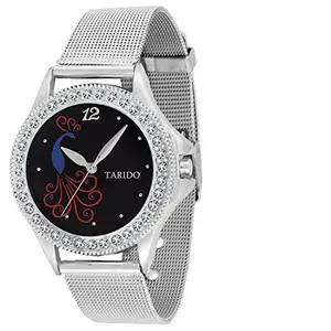 Tarido New Style Black Dial Analogue Watch for Women