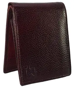 Young Arrow Men Formal Brown Casual Genuine Leather Wallet (10 Card Slots)