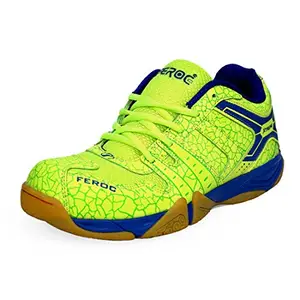 FEROC NOVA Badminton Shoes (6, Green)