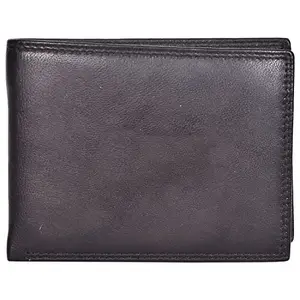 Leatherman Fashion LMN Men Casual Dark Brown Genuine Leather Regular Wallet (6 Card Slots)