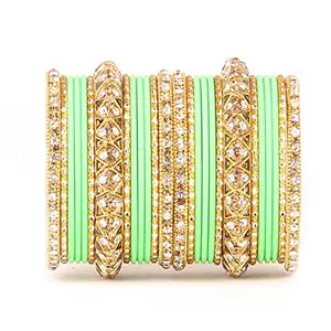 Leshya Set Of 2 Antique Lac Bracelet With Matte Finish Bangle Set Two Hands