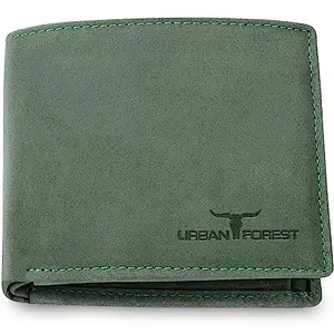 URBAN FOREST Ronn Green Leather Wallet for Men