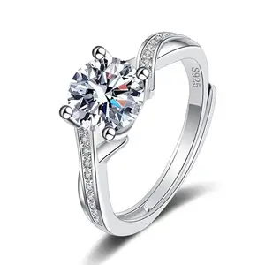 MYKI Moonbeam-kissed poise Solitaire Cross Ring For Women & Girls
