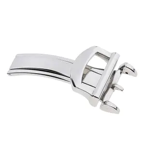 MYADDICTION 16mm Silver Stainless Steel Deployment Clasp Folding Buckle For Leather Watch Band Strap Jewelry & Watches | Watches, Parts & Accessories | Wristwatch Bands