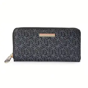 Tommy Hilfiger Karoline Women Zip Around Wallet - Black, No. of Card Slot : 8