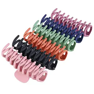 Belicia 6 PCS Hair Claw Clips for Women, Strong Hold Matte Hair Claw Clips for Thick Hair, Fashion Hair Styling Accessories for Girls, Large Hair Clips for Women Thick Hair(6 Colors)