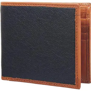 Men Brown Original Leather RFID Wallet 8 Card Slot 2 Note Compartment