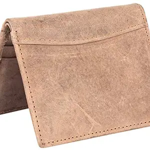 Men Brown Genuine Leather RFID Card Holder 6 Card Slot 1 Note Compartment Saiqa1008