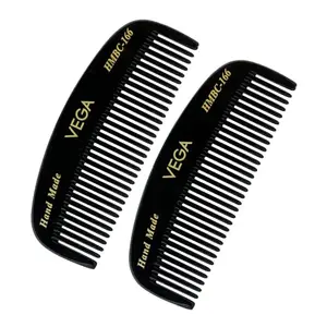 VEGA Beard Comb, Black (Pack of 2)