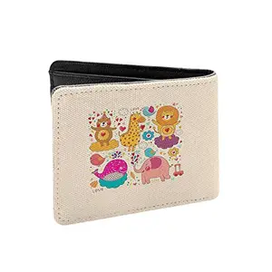 styleme Canvas Wallet for Man,Boys 6 Card Holder Wallet Dsigner Multicolor Genuine Leather Wallet ( wn 90
