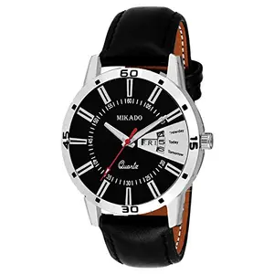 Mikado Black Dial Day and Date Watch for Men's and Boy's