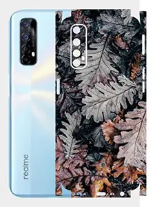 AtOdds - Realme 7 Mobile Back Skin Rear Screen Guard Protector Film Wrap with Camera Protector (Coverage - Back+Camera+Sides) (Dry Leaves)