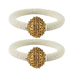 MAYA FASHION White Plain Brass Bangle With Very Extra Large Size Elegant Extra Large Size Bangle | Perfect Fit for Plus Size banglesTrendy and Comfortable Fit for woman and girls | (Sku-ban2166)