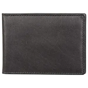 Leatherman Fashion LMN Genuine Leather Black Unisex Card Holder with (2 Slot)