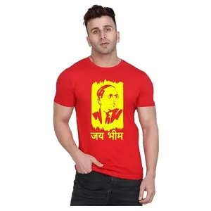 ALLEN BLACK Men's Round Neck T-Shirt, (GU_ XL_1460_BZR) Navy Blue