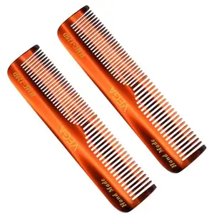 Vega Pocket Hair Comb, (India's No.1* Hair Comb Brand) For Men and Women,Brown, Pack of 2, (VC2HMC-120D)