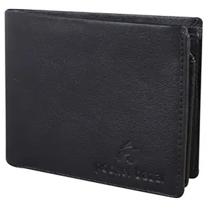 pocket bazar Men's Wallet Black Artificial Leather Wallet (10 Card Slots)