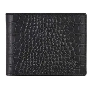 KARA Black Men's Bifold Wallets Genuine Leather Wallets for Men with 4 Business Card Holder