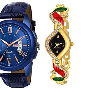 BID Analogue Women's Watch (Blue Dial Multicolored Strap)