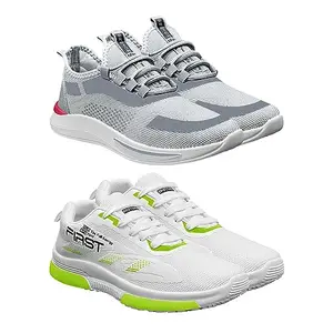BRUTON Shoes for Trendy Shoes | Gym Shoes | Sports Shoes | Running Shoes for Men -(Combo Pack of 2, Size-6)