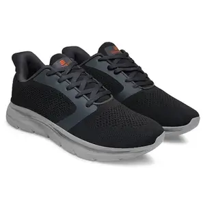Sspoton SSPOT ON D.Grey Orange Athletic Breathable Running Shoes with Memory Insole (Size-9)