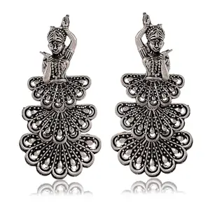 HUNNY GIFT AND FASHION STORE Jewellery Earrings for Women Oxidised Silver Jhumka earrings for Girls and Women E-5
