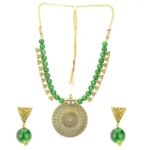 Traditional OX Green Necklace for Women – Elegant and Timeless Statement Jewelry