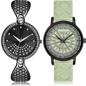 NEUTRON Present Analog Black and Green Color Dial Women Watch - GM247-GM506 (Pack of 2)