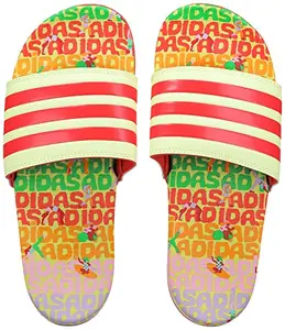 adidas womens ADILETTE COMFORT CBLACK/FTWWHT/CBLACK Slide Sandal - 4 UK (AP9966)