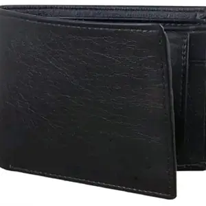 Classic World Men & Women Casual Black Artificial Leather Wallet (3 Card Slots)