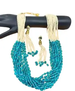 Latest Stylish Stone Studded Jewellery Set for Women |Festive Wedding Party Necklace Earrings|JS_21|