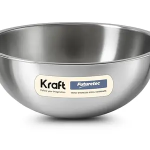 Triply Stainless Steel Extra Deep Tasla - 18 cm, 1.1 LTR (Induction Friendly), (Size 18 1.1LTR)
