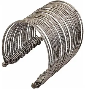 RBLISS CG Oxidised Metal Bangles Trendy Cuff Bracelet | Bangle for Women and Girls | Adjustable | Black