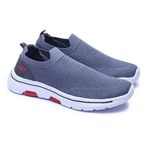 Lancer Mens THUNDER-20 Grey Running Shoe - 7 UK (THUNDER-20SGRY-RED-7)