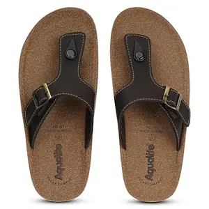 Aqualite Men PG-111 Slipper, Beige/Brown, 9 UK/India
