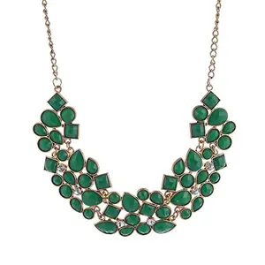 Shining Diva Fashion Jewellery Stylish Choker Necklace for Girls and Women(Green)(8093np)