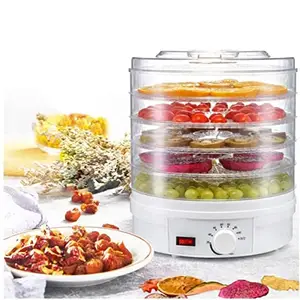 SG ENTERPRISE SG ENTERPRISE Food Dehydrator with 5 Trays for Fruit Vegetable Food Jerky Spice,Meat Drying Machine, Snacks Food Dryer,Multiple Use, Multi function Kitchen Dehydrator Machine(28 x 28 x 32 cm)