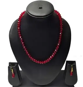 Crystal Gold Jewellery Set (Pack of 1) Earring00 & Necklace Set Crystal 3