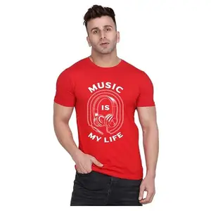 Men's Round Neck Men | Men's Casual Outings, Large Black_FAR_ Men_L_5864_