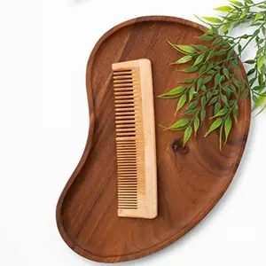 BECO Wooden Neem Comb | Good for Hair Growth & Dandruff Control I Comb for Men & Women
