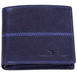 URBAN FOREST Jude Blue Leather Wallet for Men
