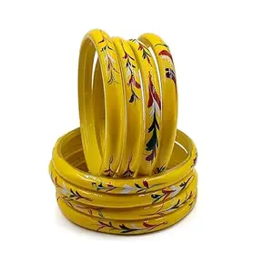 Anvi Traders Pack of 4 Beautiful Glass Bangles for Women-12_2