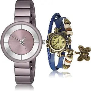 NEUTRON Wrist Analog Purple and White Color Dial Women Watch - G637-G59 (Pack of 2)