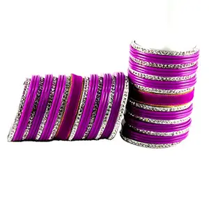 MAYA FASHION Rani Stone Acrylic-Brass Bangle Elegant Extra Large Size Bangle | Perfect Fit for Plus Size banglesTrendy and Comfortable Fit for woman and girls | (Sku-ban1370)